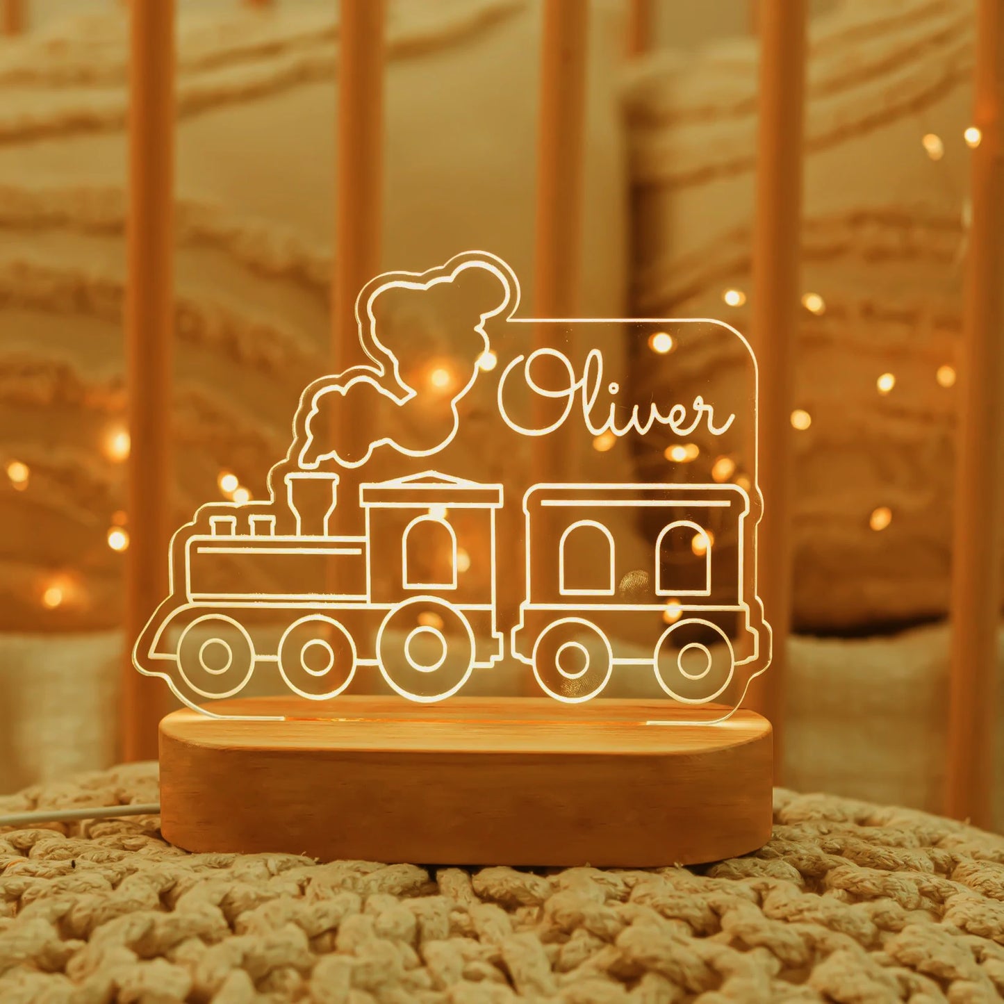 Veilleuse USB bébé enfant personnalisée avec nom, lampe d'enfant personnalisée pour chambre de bébé, décoration de maison, cadeau souvenir d'anniversaire