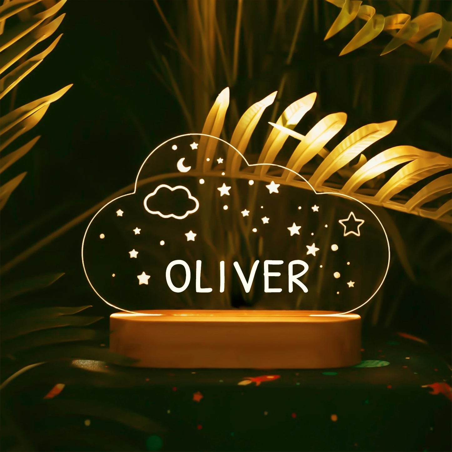 Veilleuse USB bébé enfant personnalisée avec nom, lampe d'enfant personnalisée pour chambre de bébé, décoration de maison, cadeau souvenir d'anniversaire