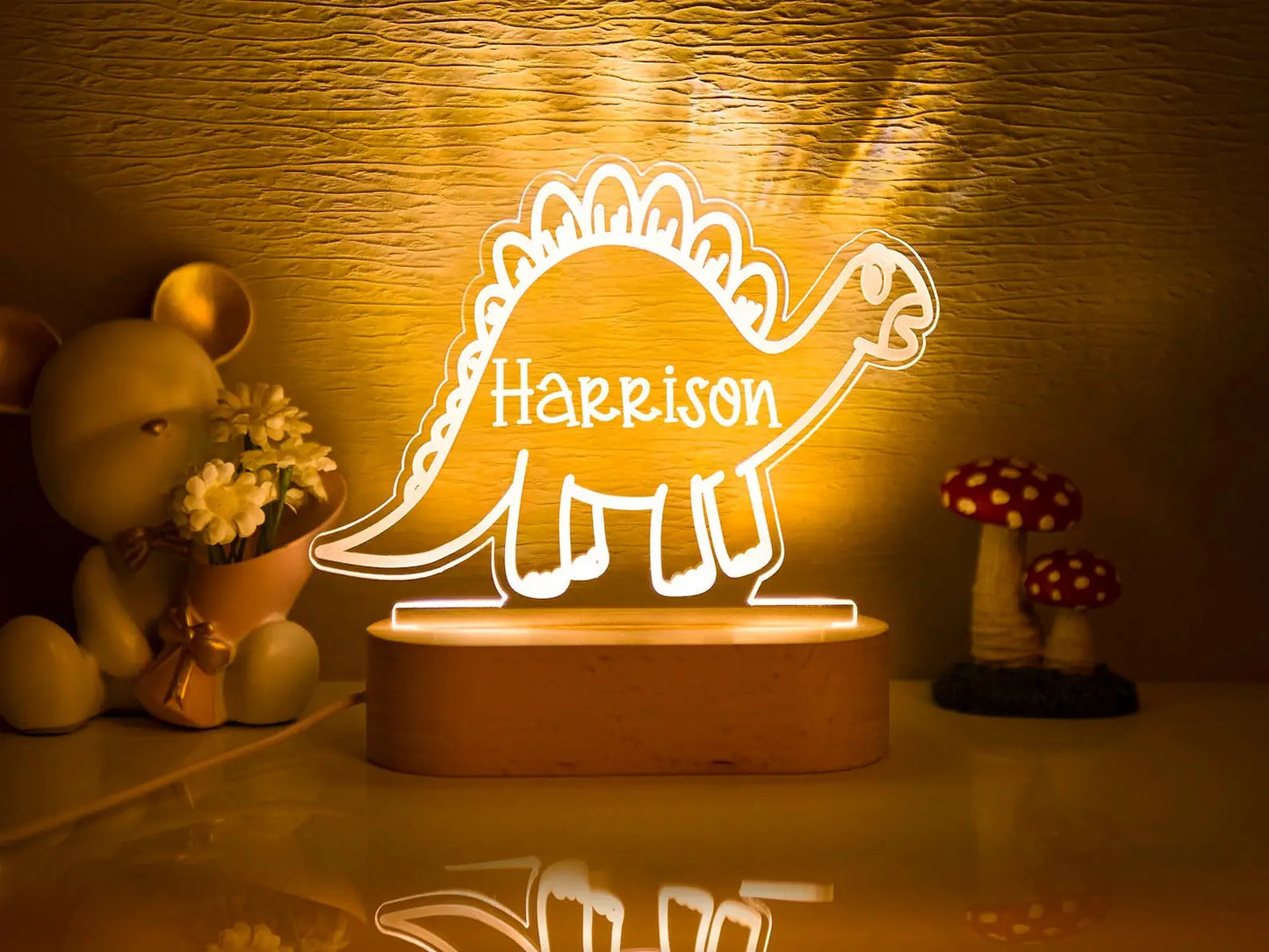 Veilleuse USB bébé enfant personnalisée avec nom, lampe d'enfant personnalisée pour chambre de bébé, décoration de maison, cadeau souvenir d'anniversaire