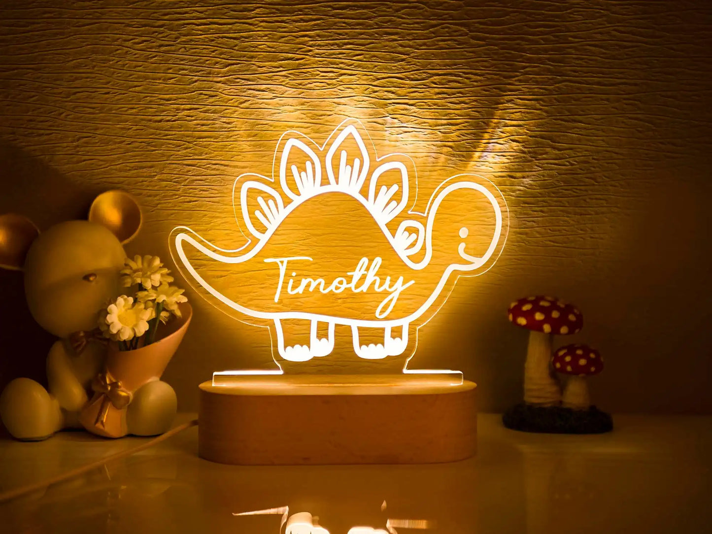 Veilleuse USB bébé enfant personnalisée avec nom, lampe d'enfant personnalisée pour chambre de bébé, décoration de maison, cadeau souvenir d'anniversaire