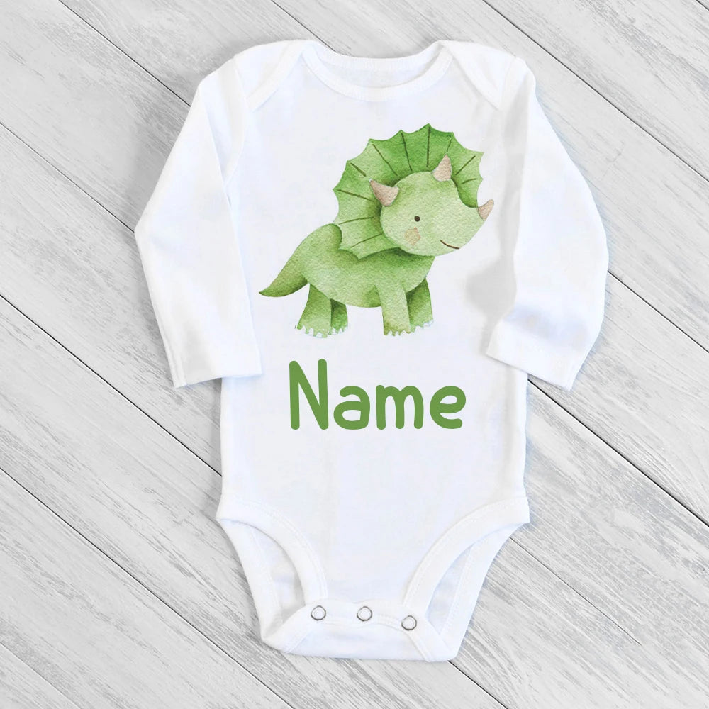 Body Bébé Dinosaure Personnalisé — Prénom imprimé