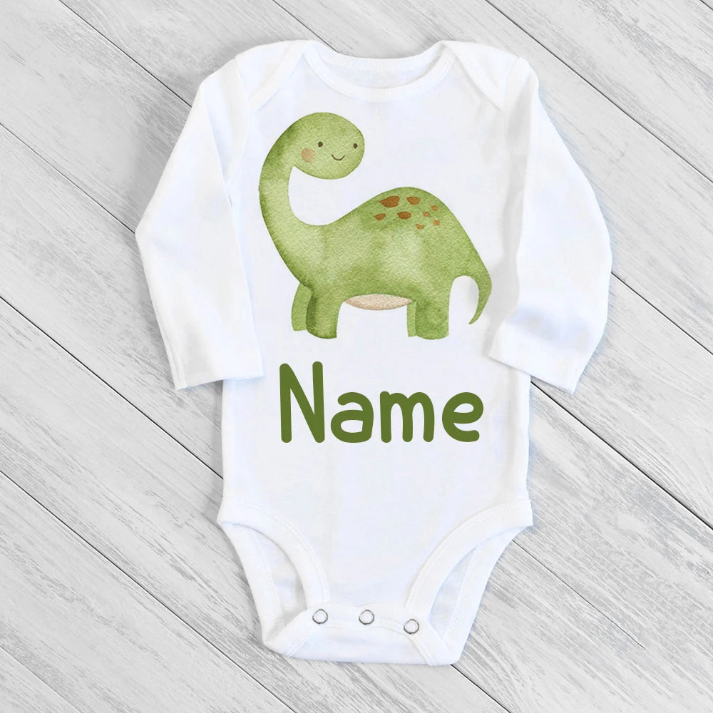 Body Bébé Dinosaure Personnalisé — Prénom imprimé