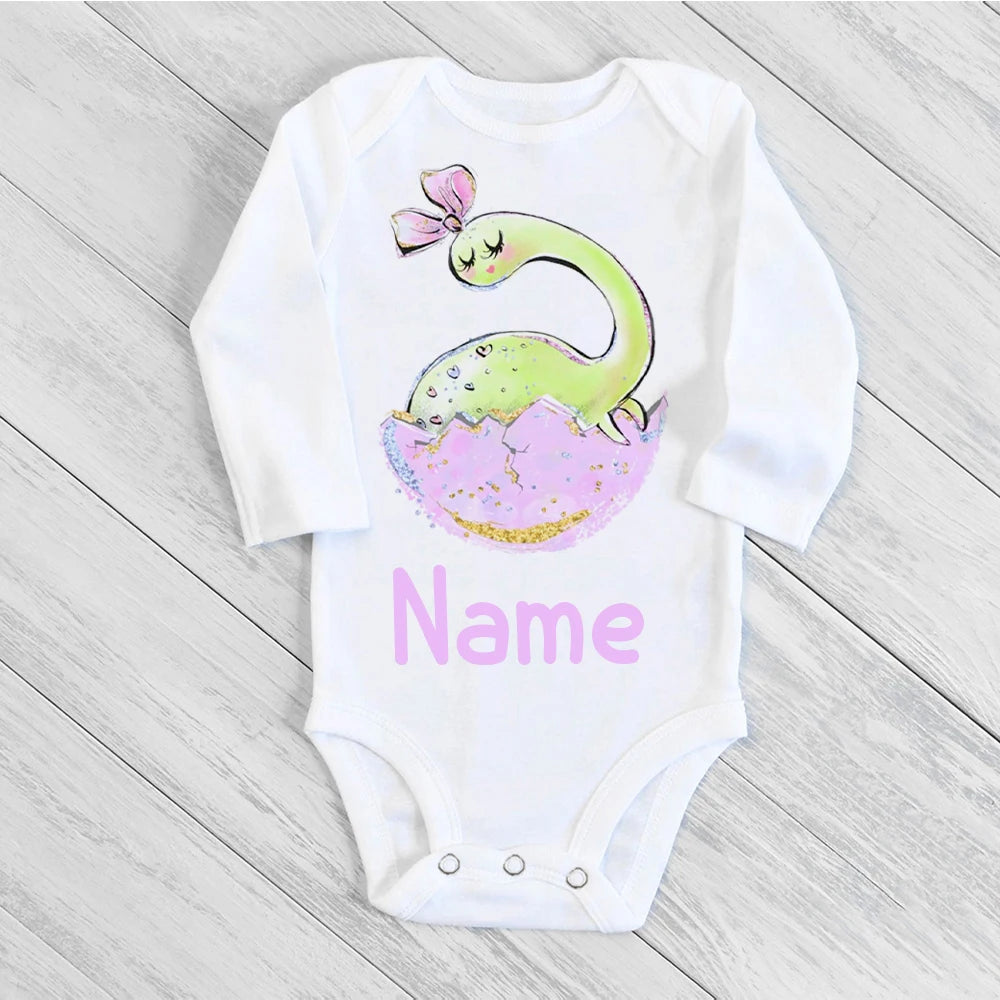 Body Bébé Dinosaure Personnalisé — Prénom imprimé