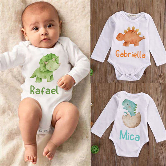 Body Bébé Dinosaure Personnalisé — Prénom imprimé