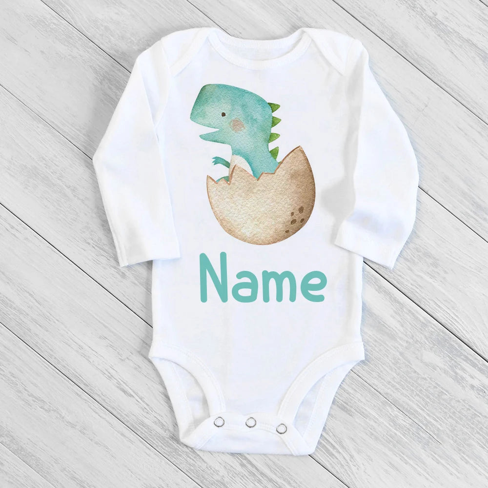 Body Bébé Dinosaure Personnalisé — Prénom imprimé