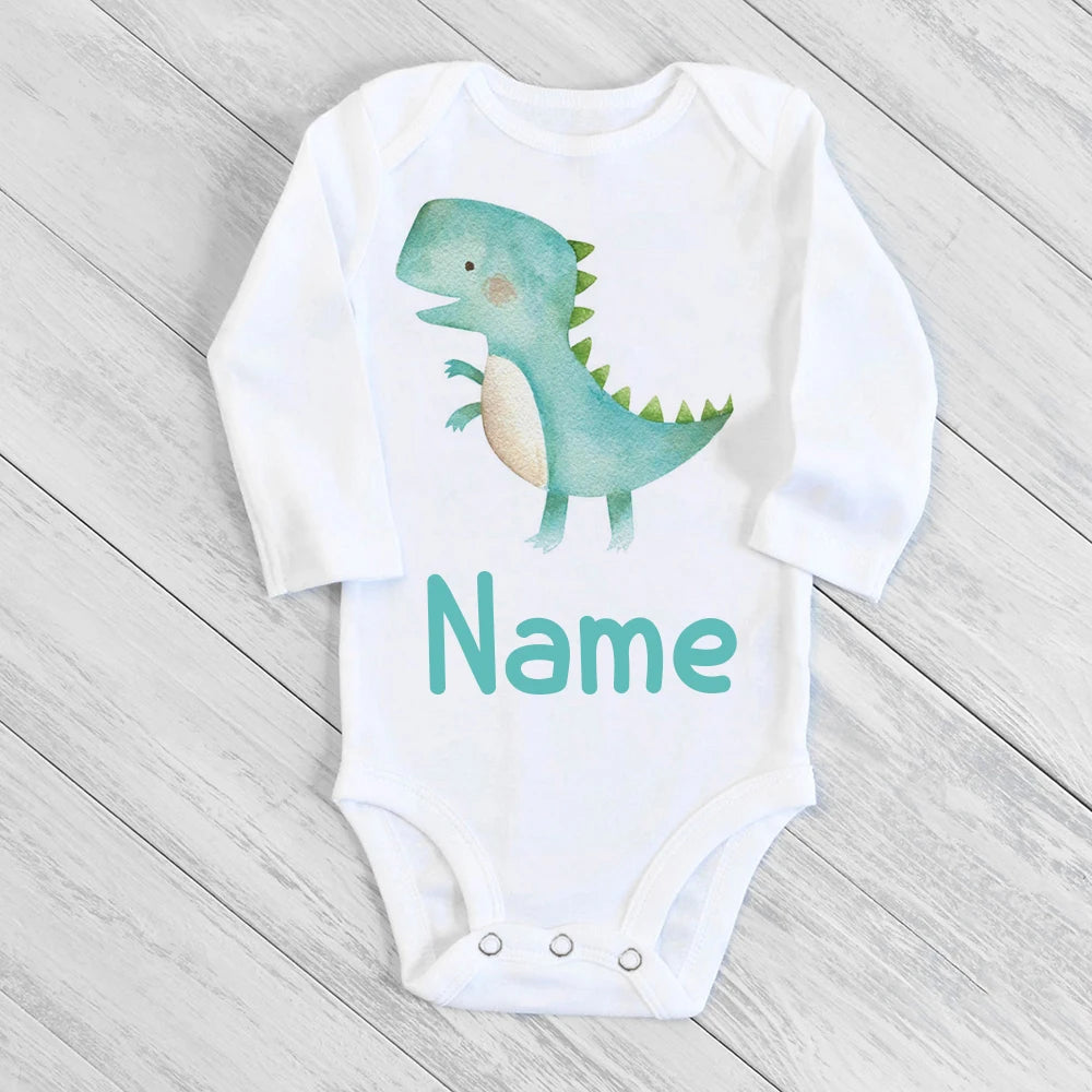 Body Bébé Dinosaure Personnalisé — Prénom imprimé