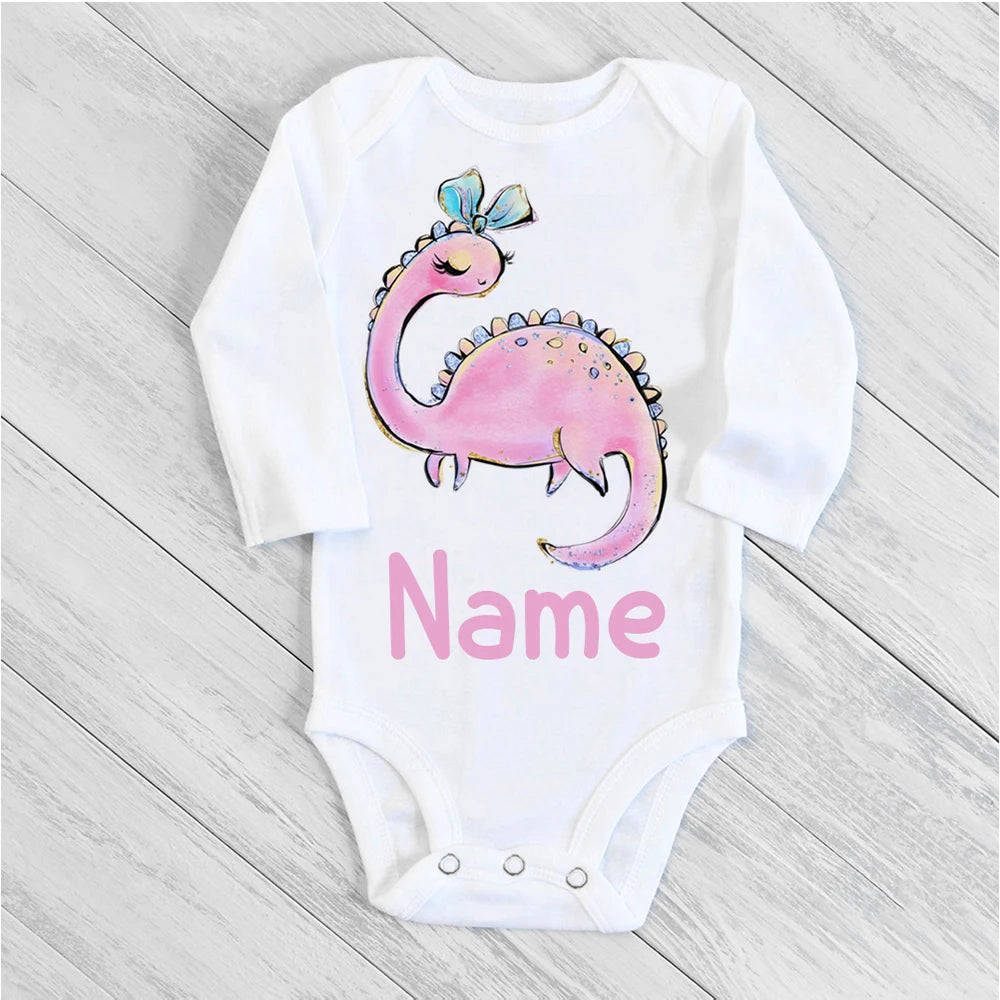 Body Bébé Dinosaure Personnalisé — Prénom imprimé