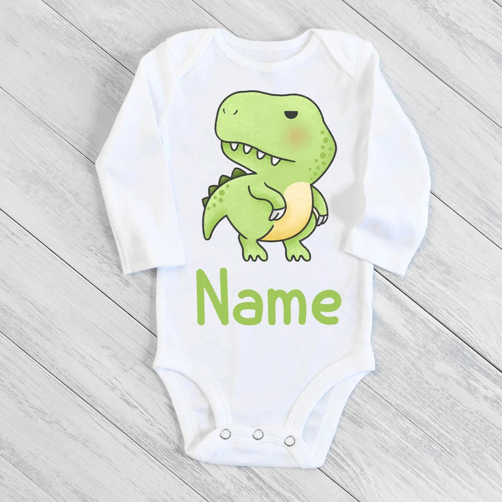 Body Bébé Dinosaure Personnalisé — Prénom imprimé