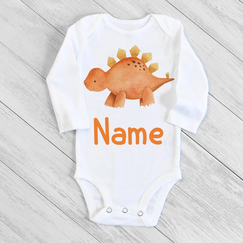 Body Bébé Dinosaure Personnalisé — Prénom imprimé